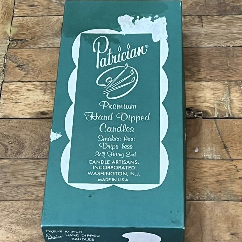 Vintage Patrician Premium Collection Hand Dipped Candles Set 10 in